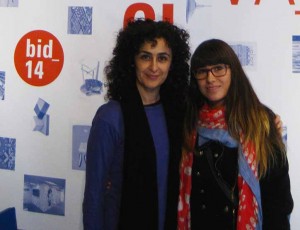 Vicky Casellas y Sara Vizarro en la jornada de diseño y enseñanza de bid_14 en la Central de Diseño del Matadero de Madrid