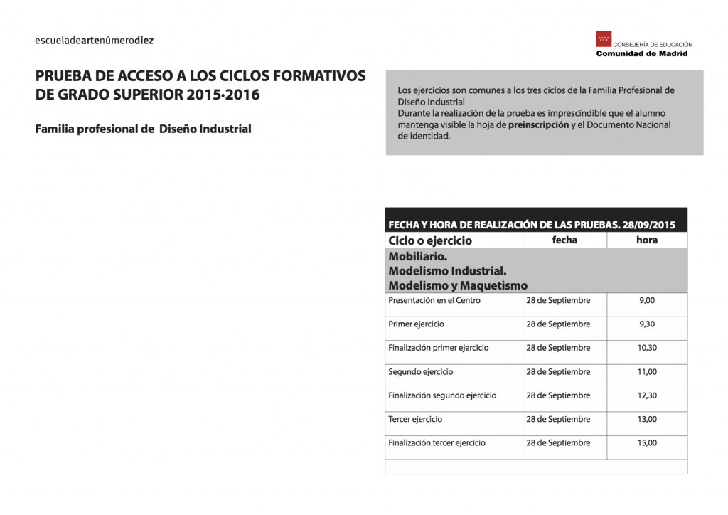 Arte Casellas. Arte 10 2015 4. Pruebas de acceso